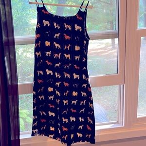 Tori Richard’s size M 100% silk dress with dogs